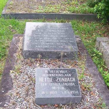 ZONDAGH Leo 1885-1952 &amp; Hester Jacoba MEYER 1899-1994