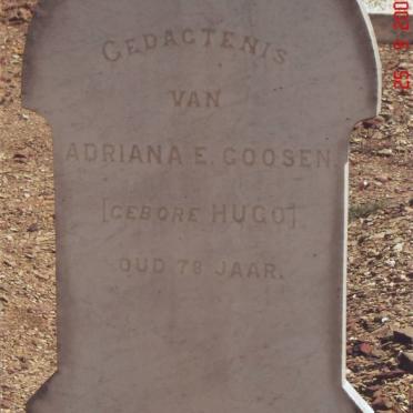 GOOSEN Adriana E. nee HUGO