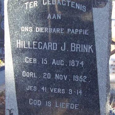 BRINK Hillegard J. 1874-1952