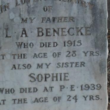 BENECKE L.A. -1915 :: BENECKE Sophie -1939