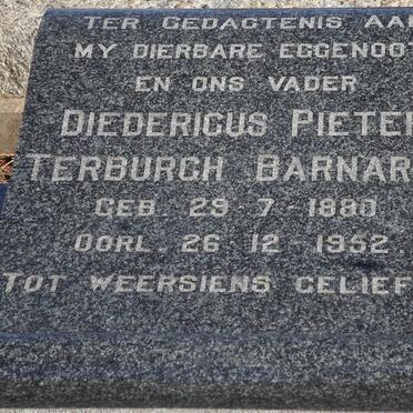BARNARDT Diedericus Pieter Terburgh 1880-1952