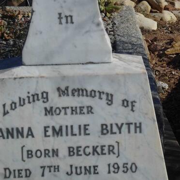 BLYTH Anna Emilie nee BECKER -1950