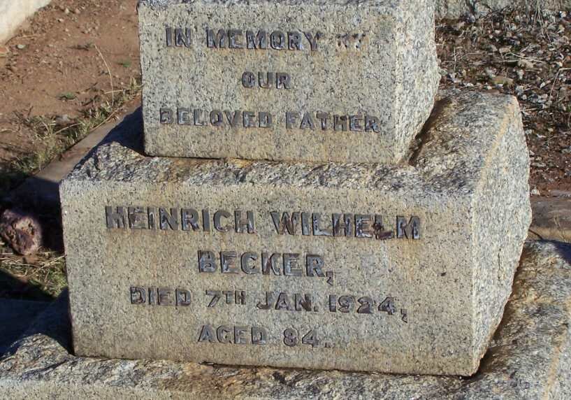 BECKER Heinrich Wilhelm -1924