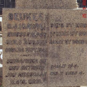BEUKES G.J. 1886-1945