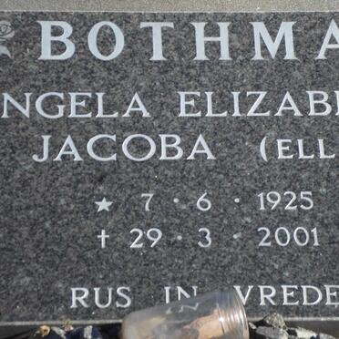 BOTHMA Engela Elizabeth Jacoba 1925-2001