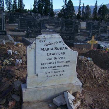 CRAFFORD Maria Susanna nee OLIVIER 1881-1940