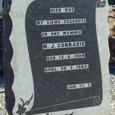 CONRADIE M.J. 1904-1945