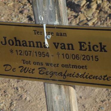 EICK Johanna, van 1954-2015