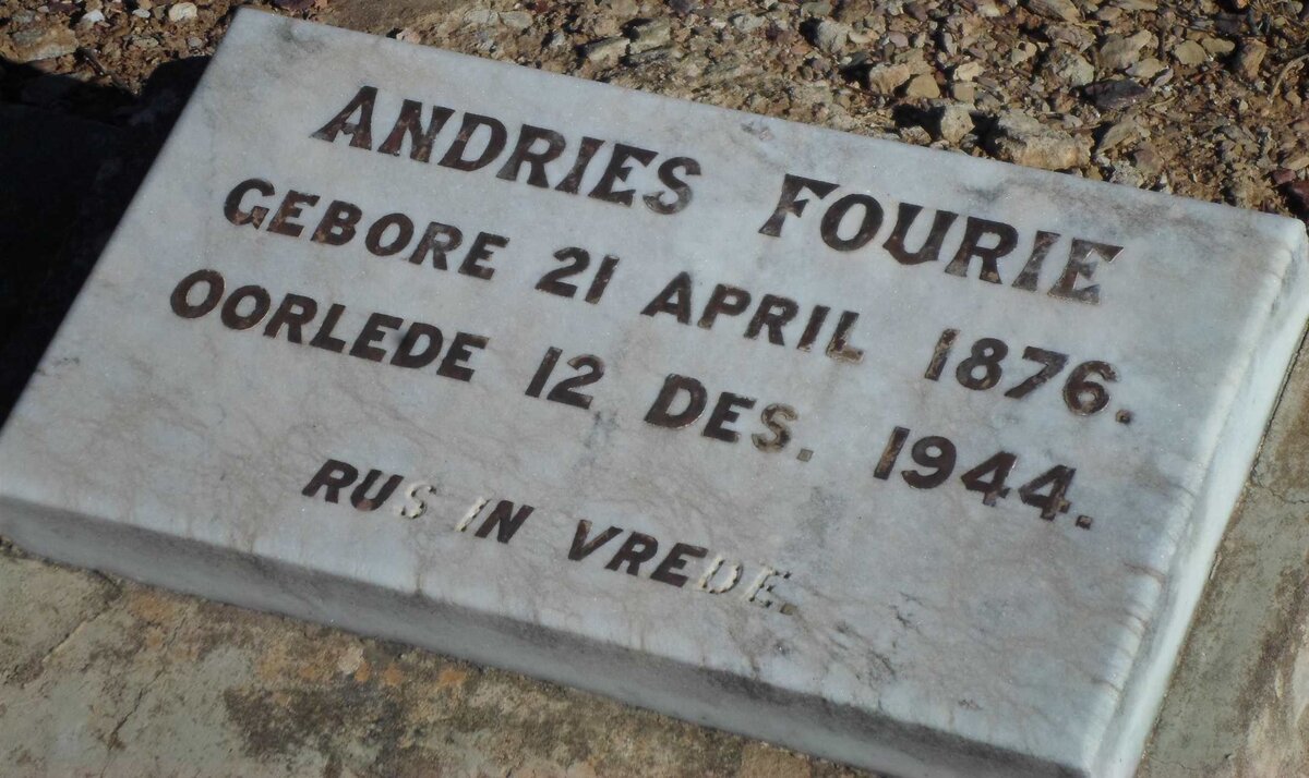FOURIE Andries 1876-1944