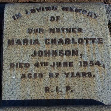 JOHNSON Maria Charlotte -1954
