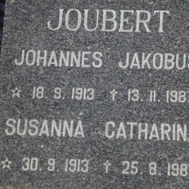 JOUBERT Johannes Jakobus 1913-1987 &amp; Susanna Catharina 1913-1988