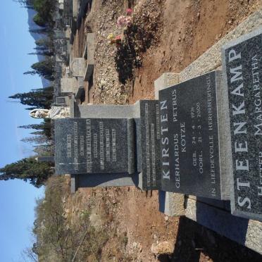 KIRSTEN Johann F. 1889-1948 &amp; STEENKAMP Hester Margaretha nee NEL 1900-2001