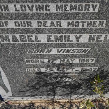 NEL Mabel Emily nee VINSON 1887-1947