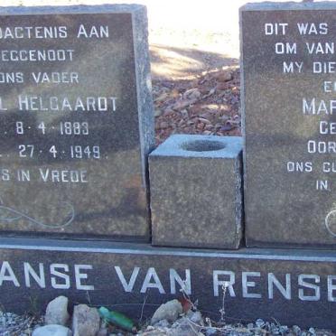 RENSBURG Michael Helgaardt, Janse van 1883-1949 &amp; Maria Elizabeth 1899-1981