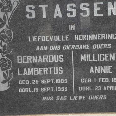 STASSEN Bernardus Lambertus 1885-1955 &amp; Millicent Annie 1892-1969
