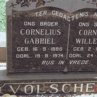 VOLSCHENK Cornelius Gabriel 1885-1974 &amp; Cornelia Willemina 1902-1974