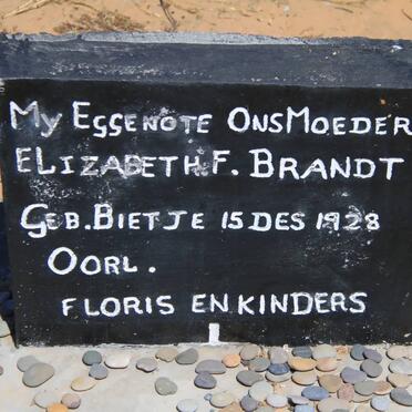 BRAND Elizabeth F. nee BIETJE 1928-
