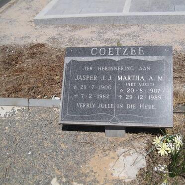 COETZEE Jasper J.J. 1900-1982 &amp; Martha A.M. AURET 1907-1989