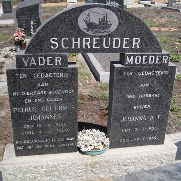 SCHREUDER Petrus Geliermus Johannes 1902-1960 &amp; Johanna A.F. 1905-1989