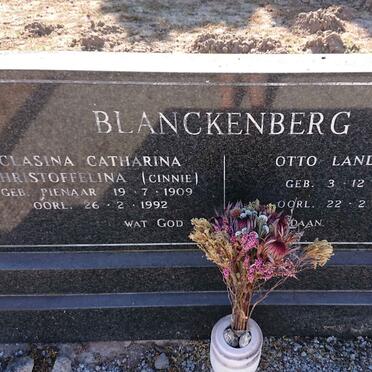 BLANCKENBERG Otto Landsberg 1905-1988 & Clasina Catharina Christoffelina PIENAAR 1909-1992