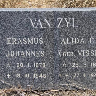 ZYL Erasmus Johannes, van 1870-1946 &amp; Alida C.M. VISSER 1872-1949
