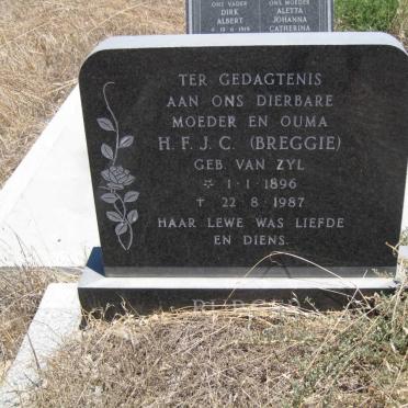 BURGER H.F.J.C. nee VAN ZYL 1896-1987