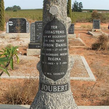 JOUBERT Gideon Daniel 1895-1982 &amp; Regina 1903-1984