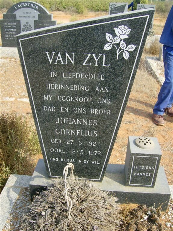 ZYL Johannes Cornelius, van 1924-1972