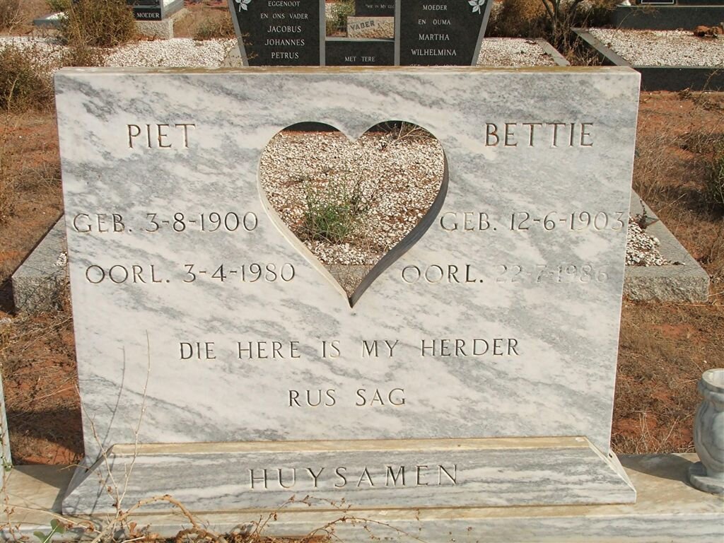 HUYSAMEN Piet 1900-1980 &amp; Bettie 1903-1986