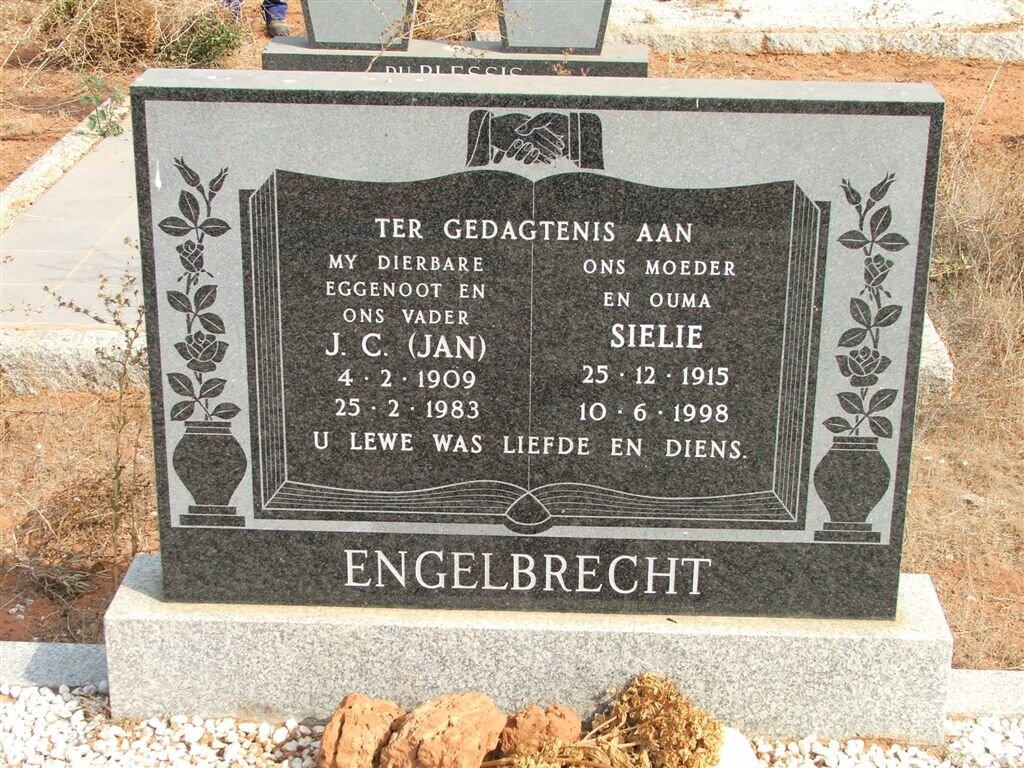 ENGELBRECHT J.C. 1909-1983 &amp; Sielie 1915-1998
