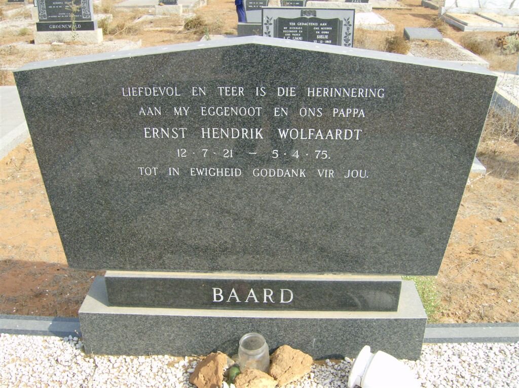 BAARD Ernst Hendrik Wolfaardt 1921-1975