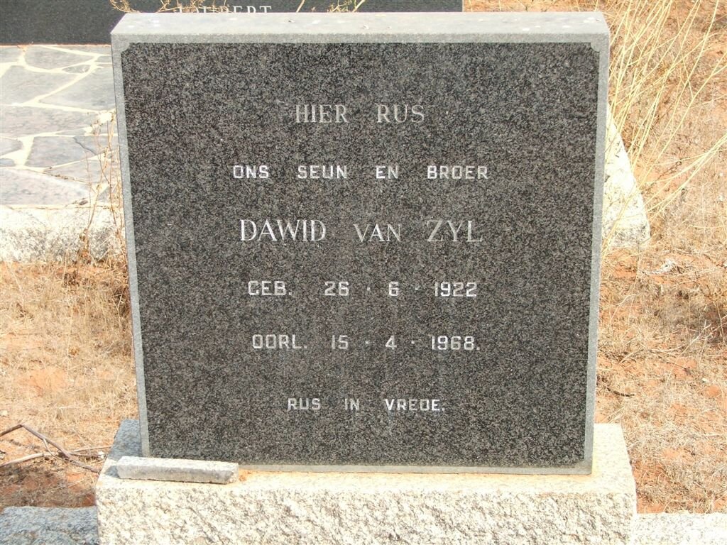 ZYL Dawid, van 1922-1968