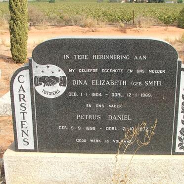 CARSTENS Petrus Daniel 1898-1972 &amp; Dina Elizabeth SMIT 1904-1969