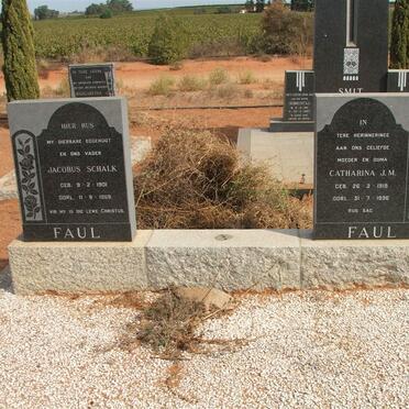 FAUL Jacobus Schalk 1901-1969 &amp; Catharina J.M. 1918-1996