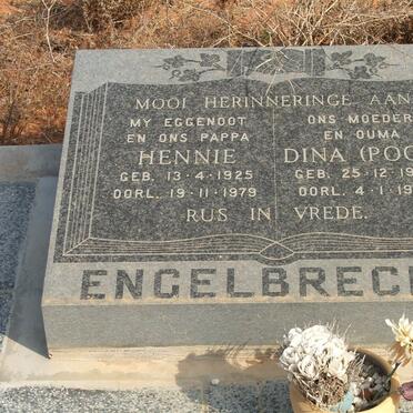 ENGELBRECHT Hennie 1925-1979 &amp; Dina POOL 1935-1989