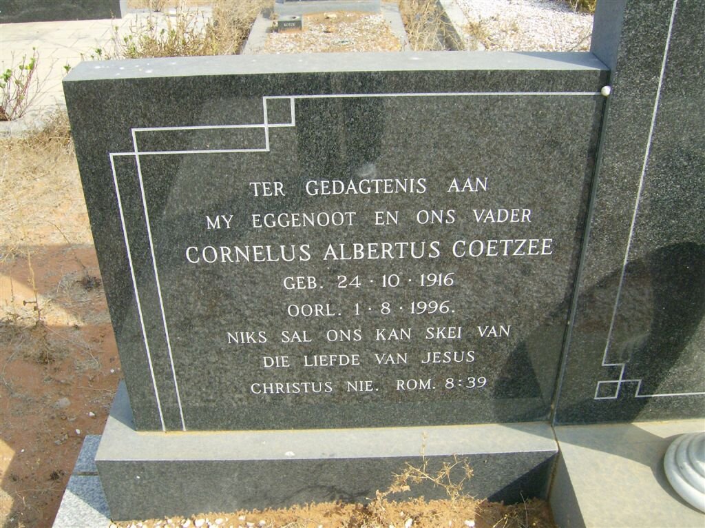 GAGIANO Cornelus Albertus Coetzee 1916-1996