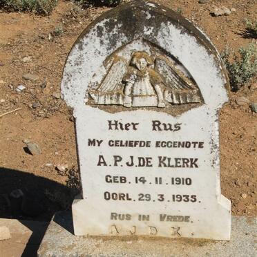 KLERK A.P.J., de 1910-1935