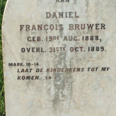 BRUWER Daniel Francois 1888-1889
