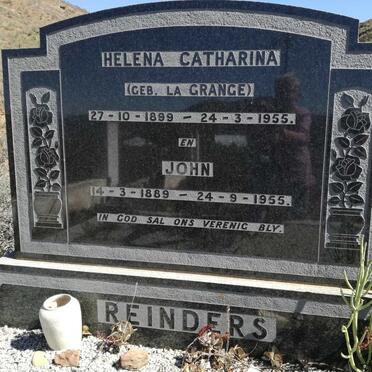 REINDERS John 1889-1955 &amp; Helena Catharina LA GRANGE 1899-1955