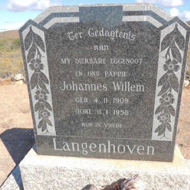 LANGENHOVEN Johannes Willem 1909-1958