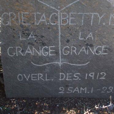 GRANGE Grieta C., la -1912 :: LA GRANGE Betty M. -1912