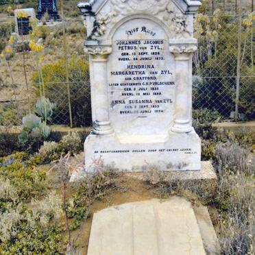 ZYL Johannes Jacobus Petrus, van 1826-1873 &amp; Hendrina Margaretha voorheen VOLSCHENK nee CRAFFORD 1835-1899