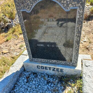 COETZEE Alida Christina nee VAN ZYL 1857-1956