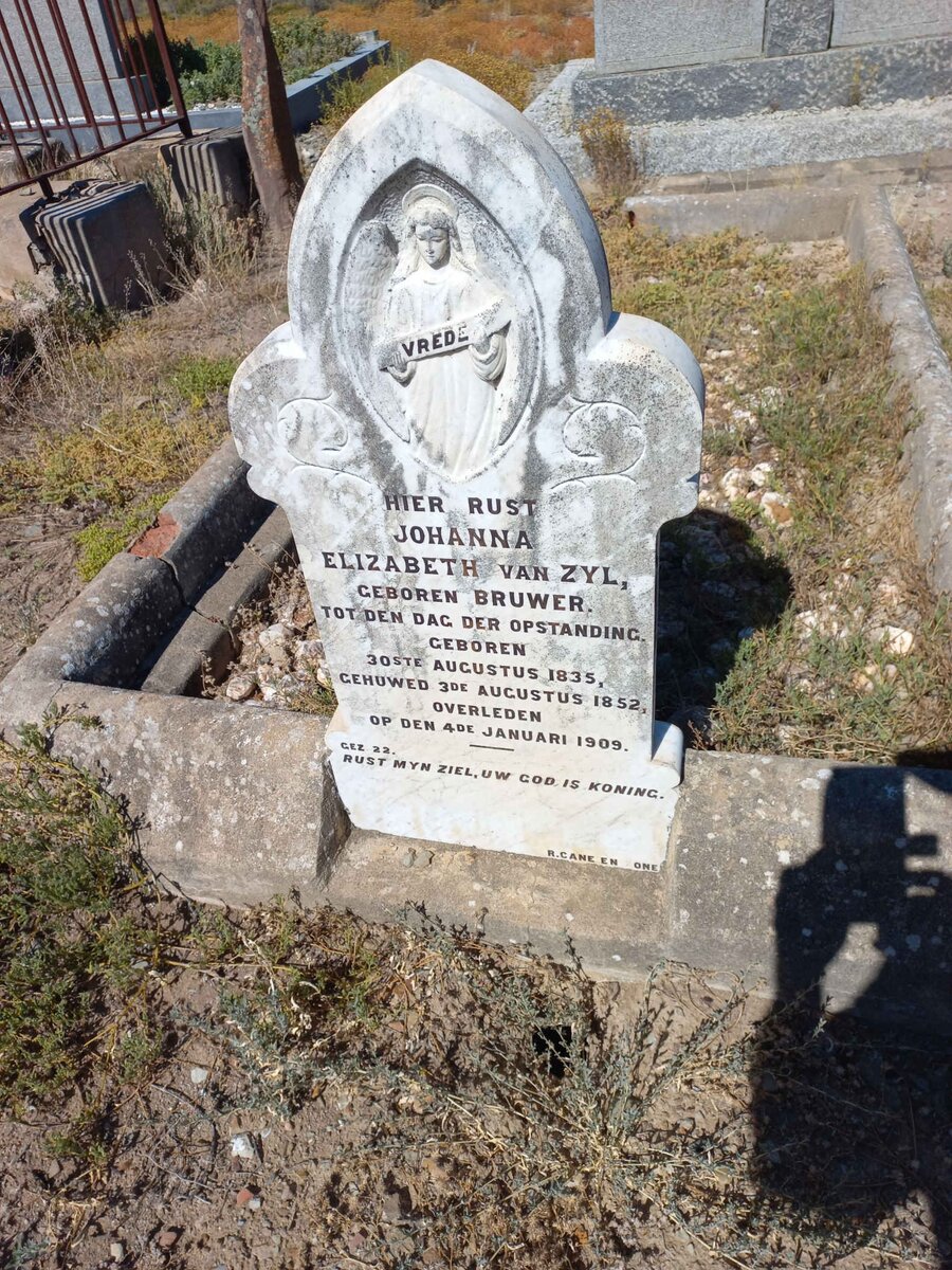 ZYL Johanna Elizabeth, van nee BRUWER 1835-1909