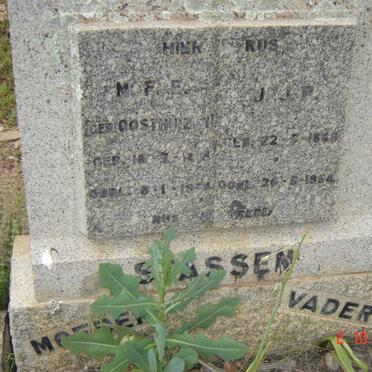 STASSEN J.J.P. 1868-1954 &amp; M.F.E. OOSTHUIZEN 18?8 -1954