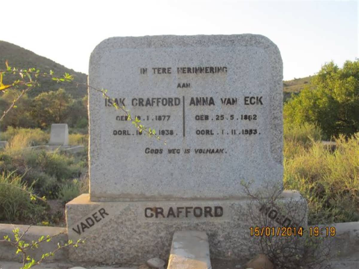CRAFFORD Isak 1877-1938 &amp; Anna VAN ECK 1882-1953