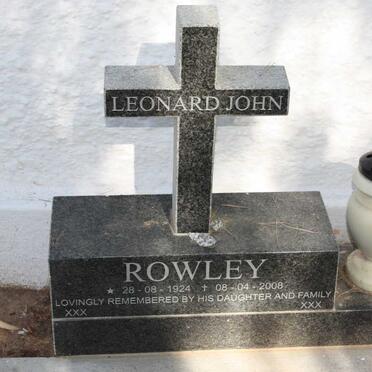 ROWLEY Leonard John 1924-2008