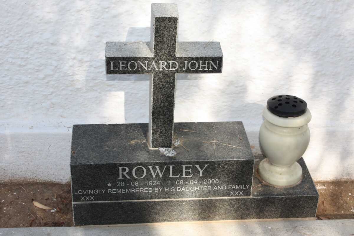ROWLEY Leonard John 1924-2008