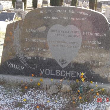 VOLSCHENK Cornelius Theodorius 1886-1966 &amp; Petronella Jacoba DU TOIT 1890-1971