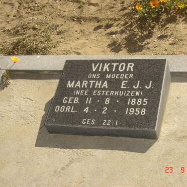 VIKTOR Martha E.J.J. nee ESTERHUIZEN 1885-1958